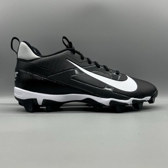 Nike Alpha Menace 4 Shark Football Cleats Size 10 WIDE Black White FQ3875-001 - Picture 1 of 9